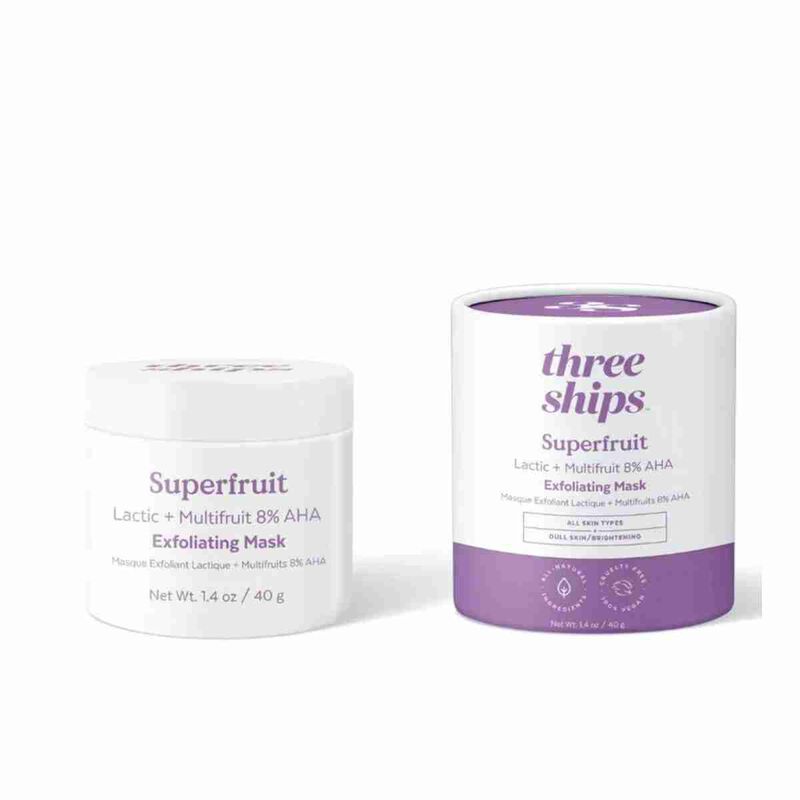 three ships superfruit lactic plus multifruit 8 aha exfoliating mask